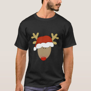 Niedlicher Rudolph Reindei für Weihnachtsfeiertage T-Shirt
