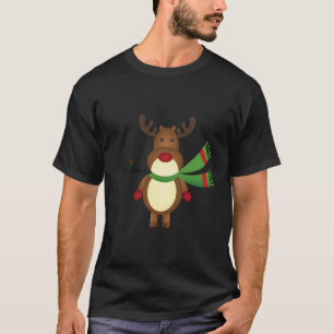 Niedlicher Rudolph Reindei für Weihnachtsfeiertage T-Shirt