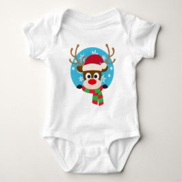 Niedlicher Rudolph The Red Nose Rentier | Baby Bod Baby Strampler