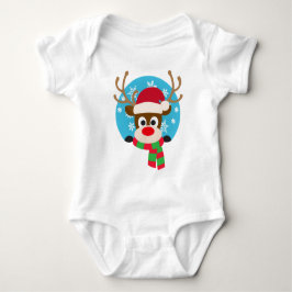 Niedlicher Rudolph The Red Nose Rentier | Baby Bod Strampler