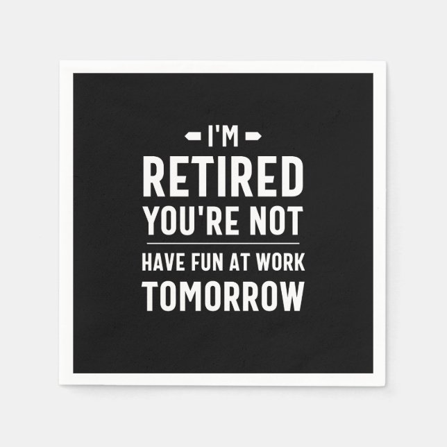 niedlicher Ruhestand, lustiger Ruhestand, lustiger Serviette (Vorderseite)