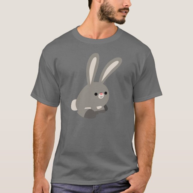 Niedlicher ruhiger Cartoon Kaninchen-T - Shirt (Vorderseite)