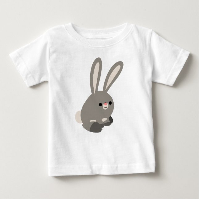 Niedlicher ruhiger Cartoon Rabbit Baby T - Shirt (Vorderseite)