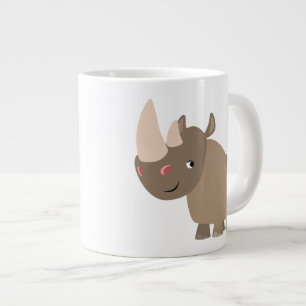 Niedlicher ruhiger Cartoon Rhino Jumbo-Tasse