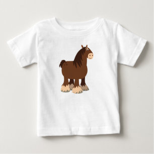Niedlicher ruhiger Cartoon Shire Horse Baby T - Sh T-shirt