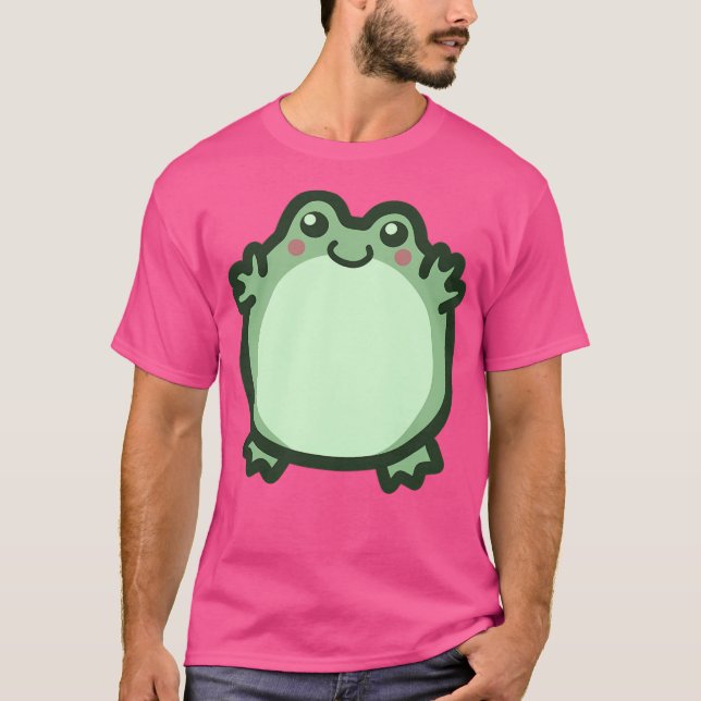 Niedlicher Rundfrosch T-Shirt (Vorderseite)