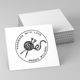 Niedlicher Rundhandgefertigt mit Liebe-Knetgarn-Ba Gummistempel