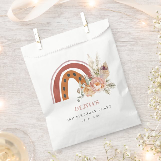 Niedlicher Rust Boho Bläschen Regenbogen jedes Alt Geschenktütchen (Ausgeschnitten)