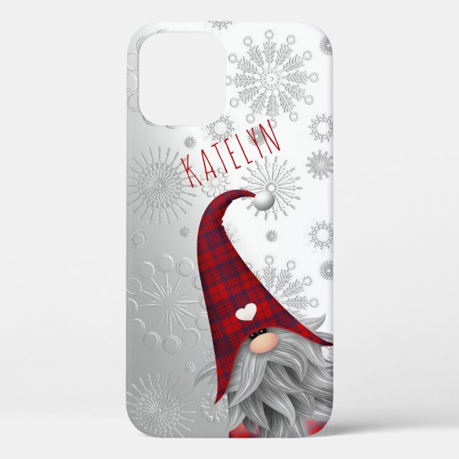 Niedlicher Rustikaler Shiny Snowy Frohe Weihnachts Case-Mate iPhone Hülle (Rückseite)