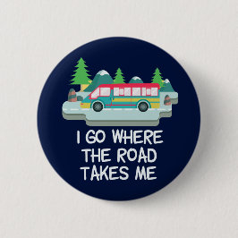 Niedlicher RV Camper Vacation World Traveller Button