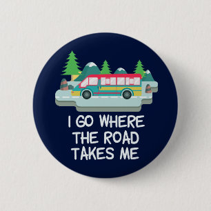Niedlicher RV Camper Vacation World Traveller Button