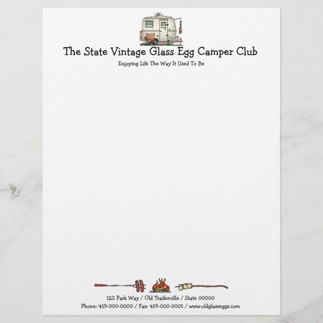 Niedlicher RV-Vintager Briefbogen (Vorderseite)