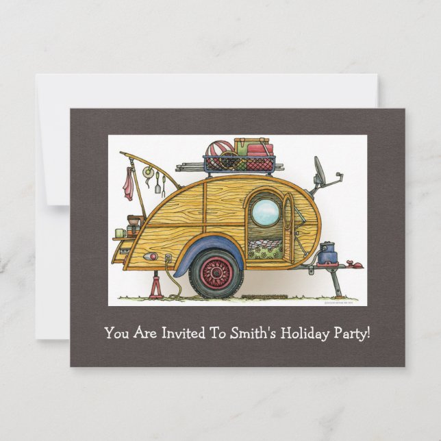 Niedlicher RV Vintager Einladung (Vorderseite)