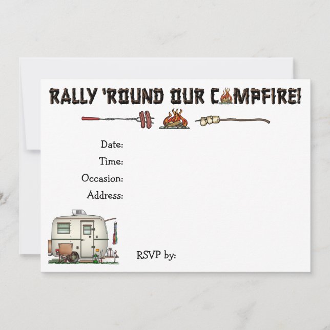 Niedlicher RV-Vintager Einladung (Vorderseite)