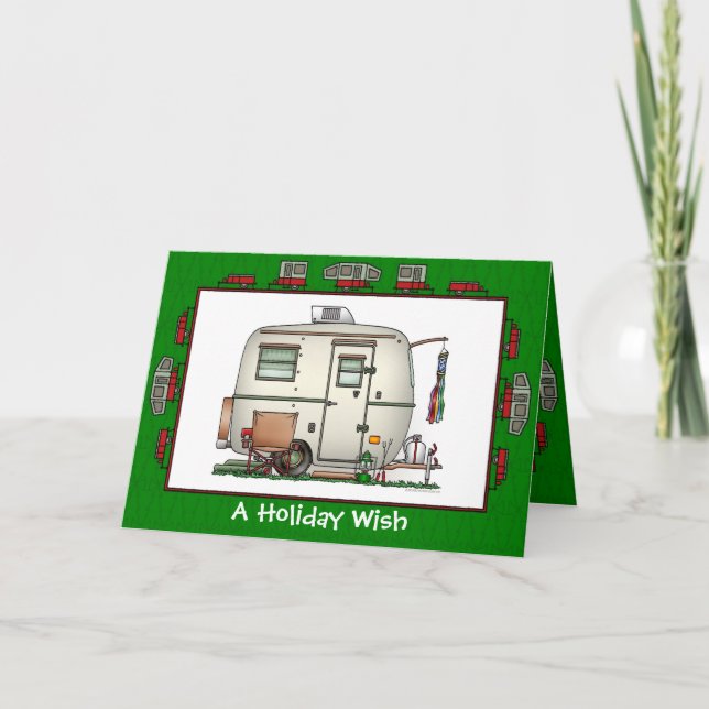Niedlicher RV-Vintager Feiertagskarte (Vorderseite)