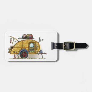 Niedlicher RV Vintager Gepäckanhänger