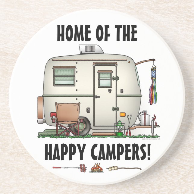 Niedlicher RV-Vintager Getränkeuntersetzer (Vorne)