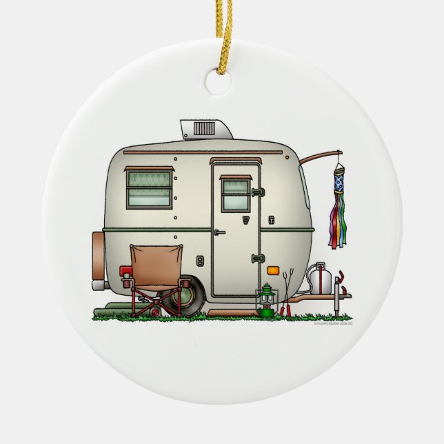 Niedlicher RV-Vintager Keramikornament (Vorne)