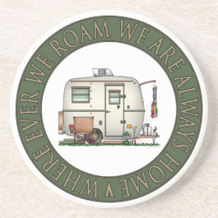 Niedlicher RV-Vintager Sandstein Untersetzer