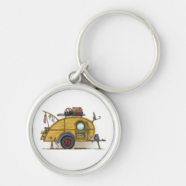 Niedlicher RV Vintager Schlüsselanhänger (Vorne)
