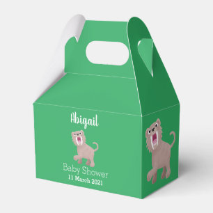 Niedlicher Säbeltoothy Tiger Smilodon Cartoon Geschenkschachtel