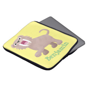 Niedlicher Säbeltoothy Tiger Smilodon Cartoon Laptopschutzhülle