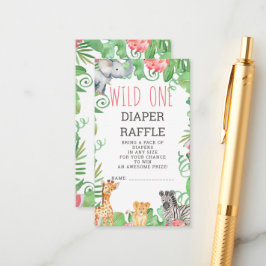 Niedlicher Safari Wild One Baby Dusche Windelwanne Begleitkarte