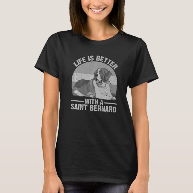 Niedlicher Saint Bernard für Männer Frauen Saint B T-Shirt (Vorderseite)