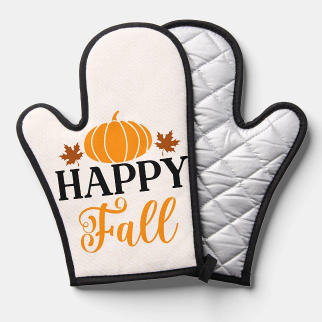 Niedlicher Saison glücklicher Fall Pumpkin Baking Ofenhandschuh (Vorderseite/Rückseite)