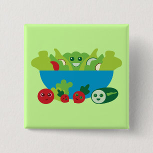 Niedlicher Salat Button