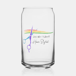 Niedlicher Salon für Friseur-Stylist-Regenbogensc Dosenglas