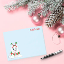 Niedlicher Samoyed Elf mit lustigem Headband.