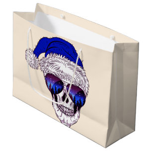 Niedlicher Sankt-Schädel mit sunglass Große Geschenktüte