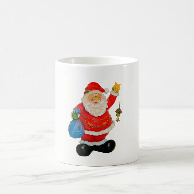 Niedlicher Santa Claus Father Christmas Kris Kring Kaffeetasse (Mittel)