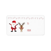 Niedlicher Santa Claus Reindeer Candy Canes Red