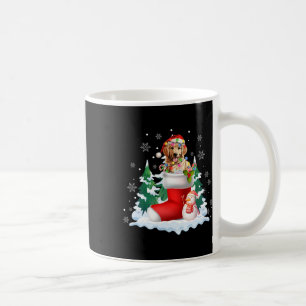 Niedlicher Santa Golden Retriever in den Weihnacht Kaffeetasse