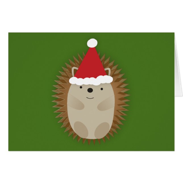 Niedlicher Santa Igel (Vorderseite (Horizontal))