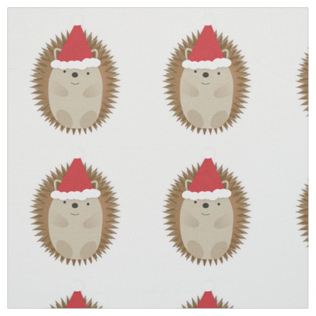Niedlicher Santa Igel Stoff (Muster)