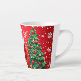Niedlicher Santa mit Kaninchen Milchtasse