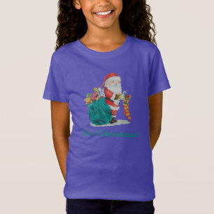 niedlicher Santa mit Spielzeug Weihnachten Kinder  T-Shirt