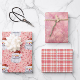 Niedlicher Santa Rosa Geschenkpapier Set