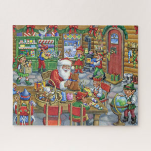 Niedlicher Santa-Workshop Puzzle