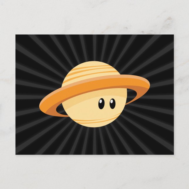 Niedlicher Saturn Planet Postkarte (Vorderseite)