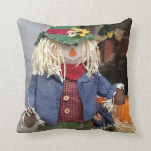 NIEDLICHER ***SCARECROW*** PILLOW & BLÄTTER AUF DE KISSEN