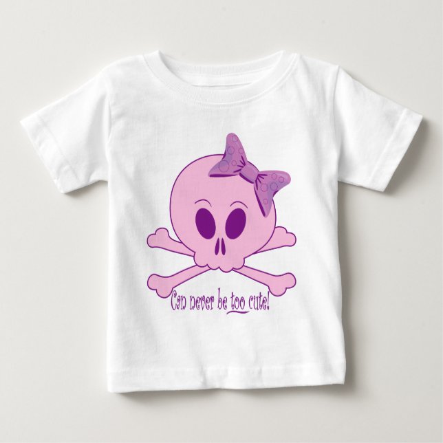 Niedlicher Schädel Baby T-shirt (Vorderseite)
