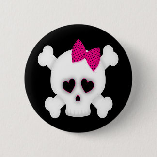 Niedlicher Schädel Button