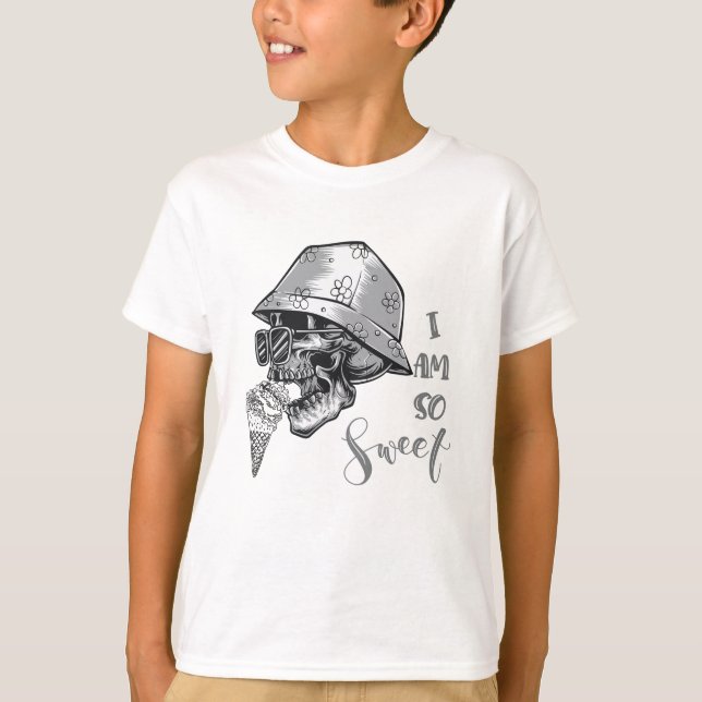 Niedlicher Schädel T-Shirt (Vorderseite)