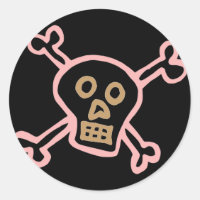 Niedlicher Schädel und Crossbones Graffiti