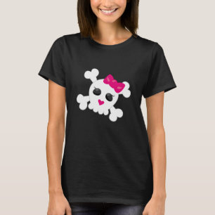 Niedlicher Schädel und Kreuzknochen T-Shirt