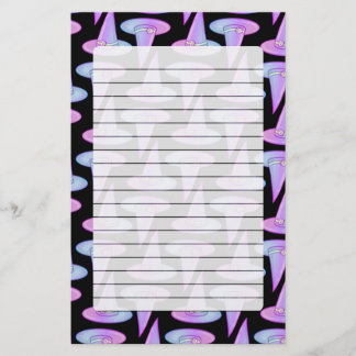 Niedlicher Schädelhut Lila Blau Zeichnend Muster Briefpapier